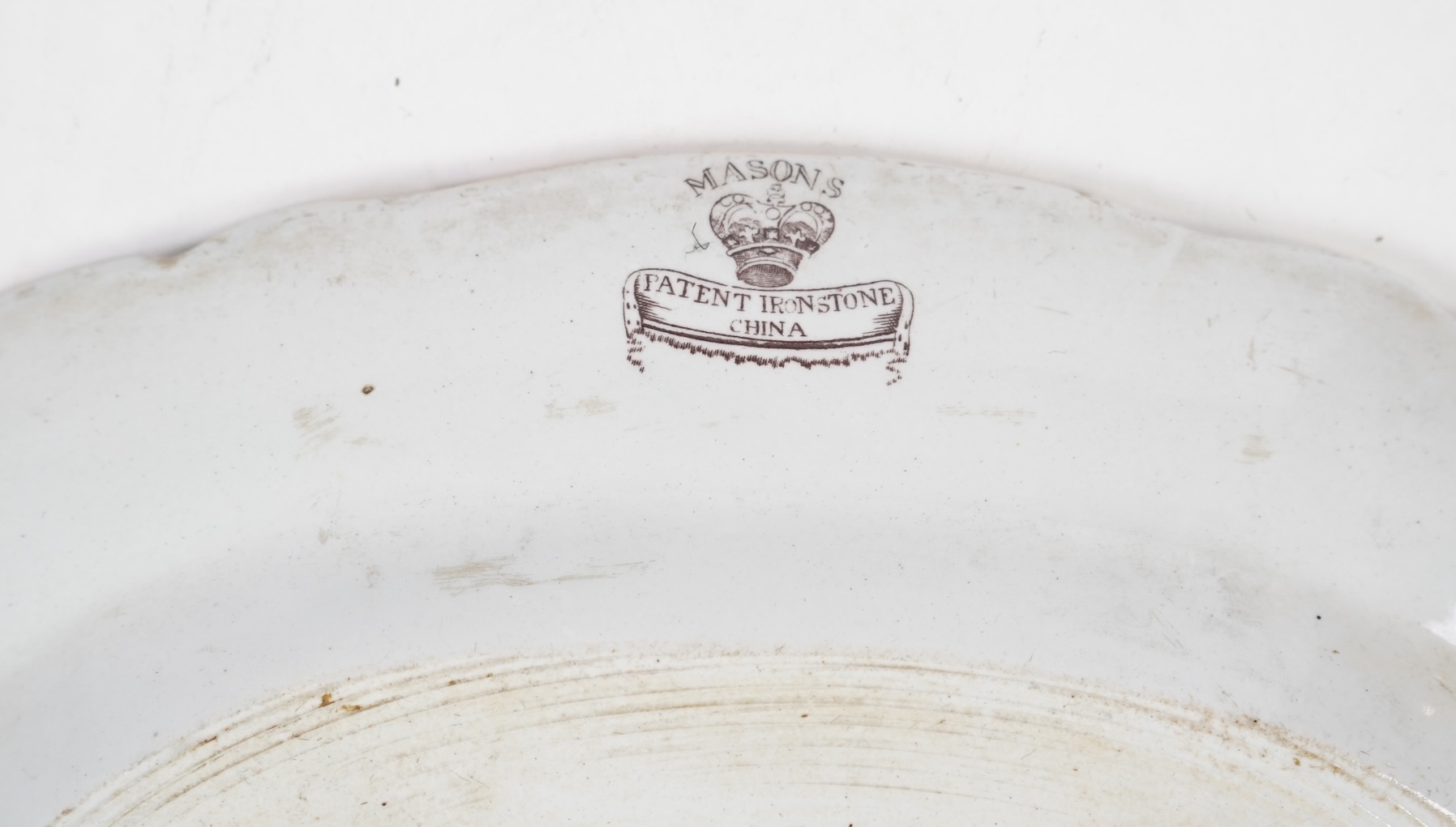 A Masons ironstone landscape pattern part dinner service, first half 19th century